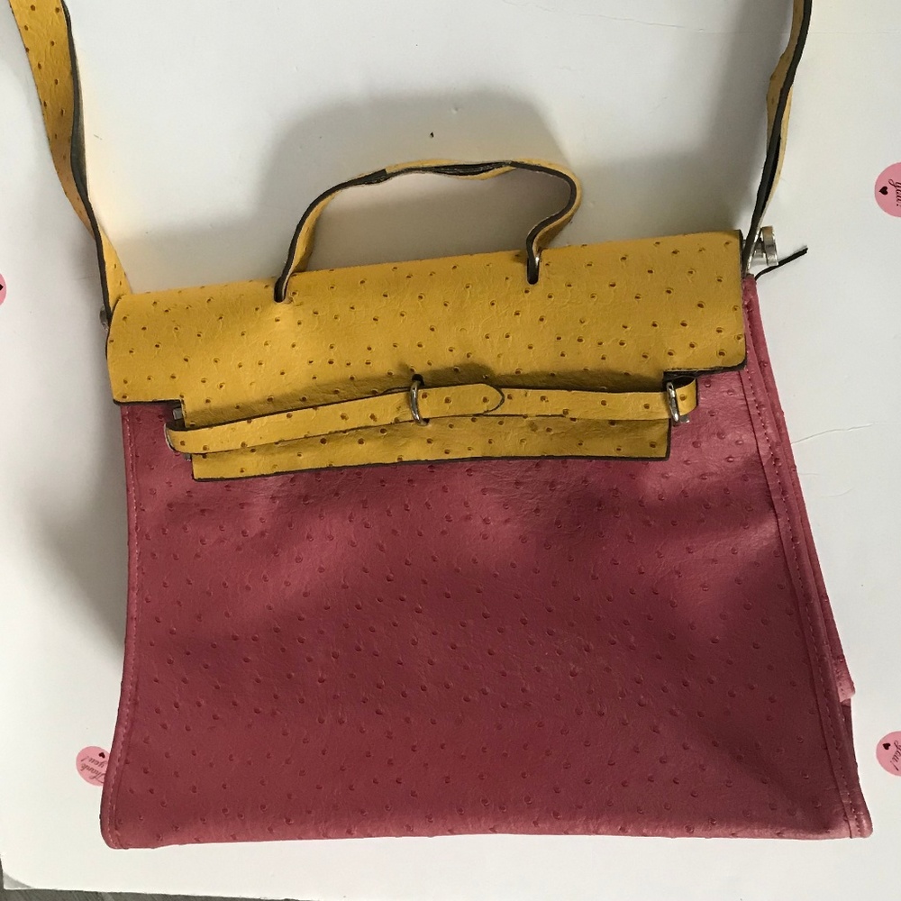 Ranson Ostrich Vegan Leather Satchel (P-70)